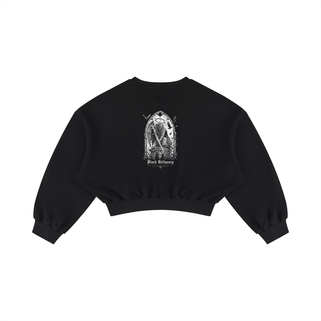 Cathedral Sentinel Boxy Cropped Crewneck Sweatshirt
