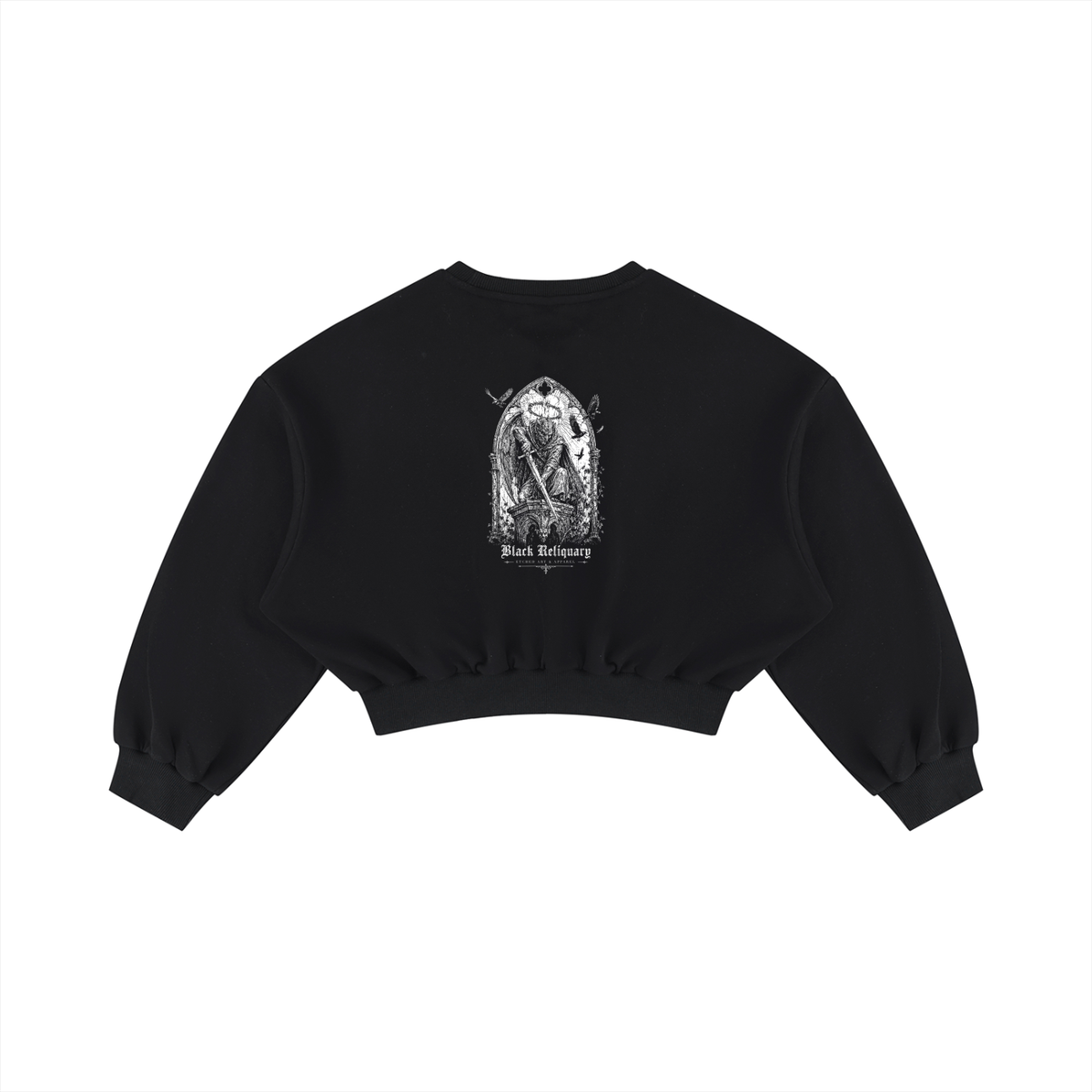 Cathedral Sentinel Boxy Cropped Crewneck Sweatshirt