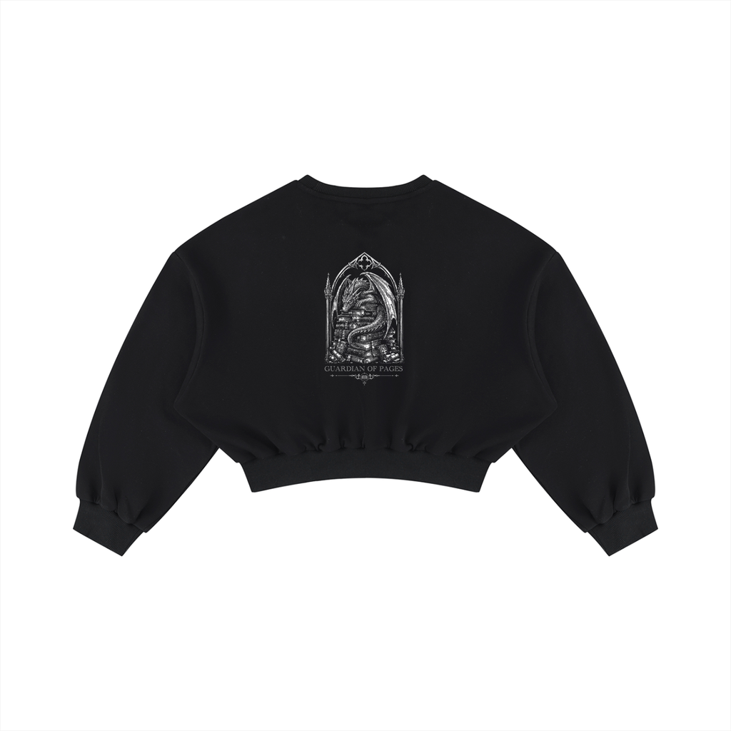 Guardian of Pages Cropped Crewneck Sweatshirt
