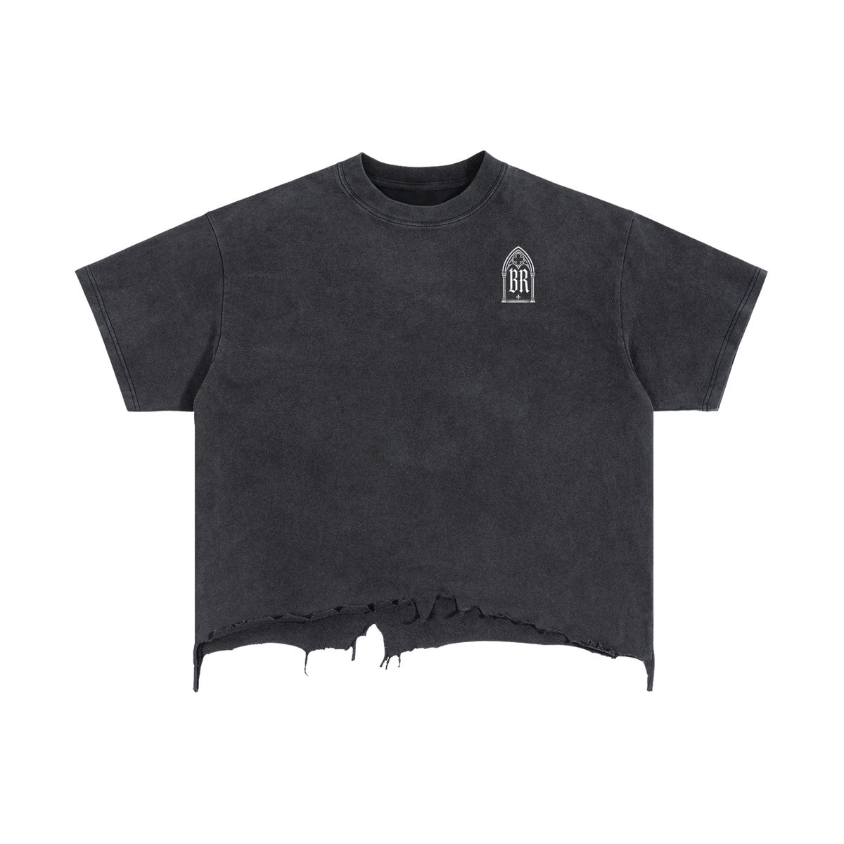 Adopt Don't Shop Boxy Distressed Hem T-Shirt