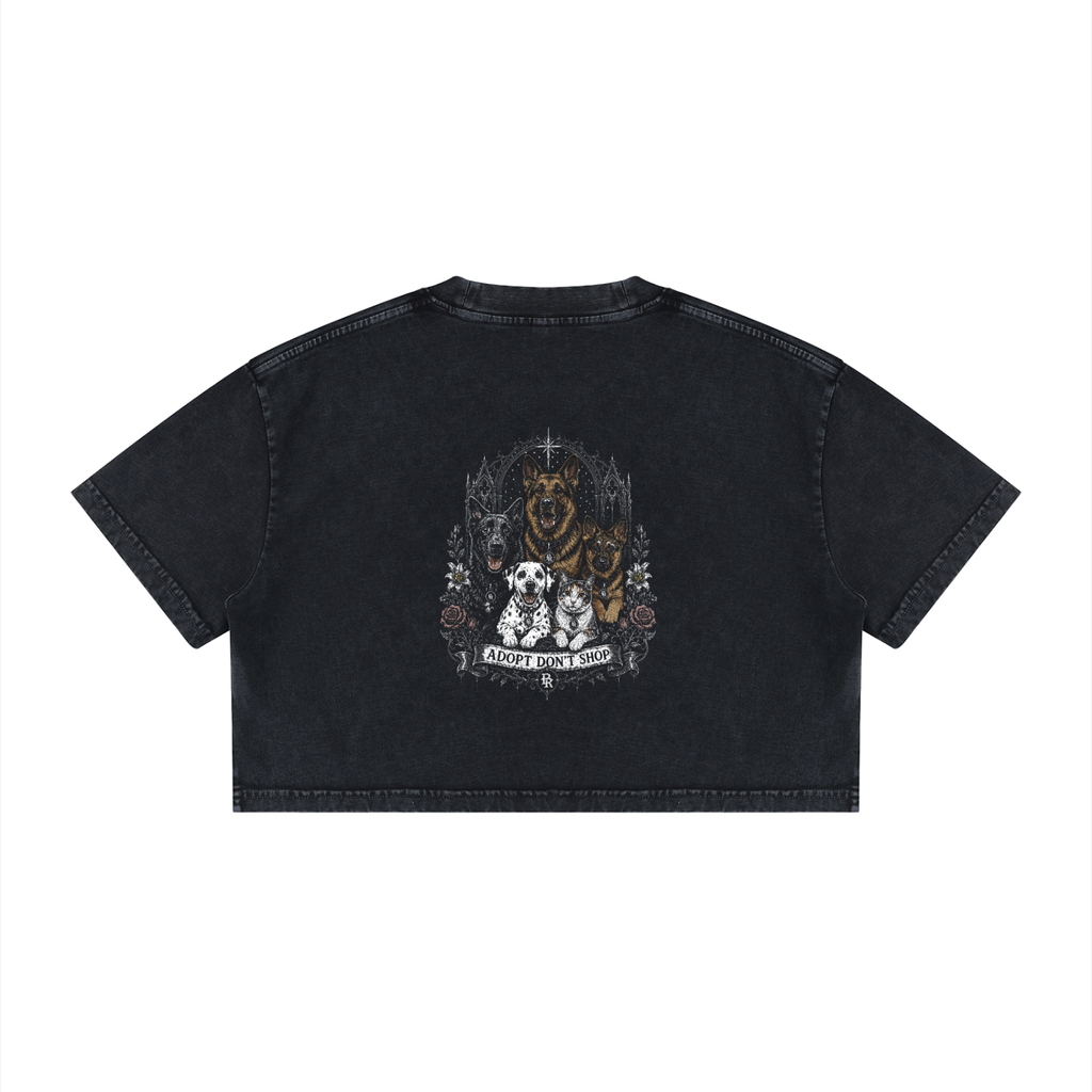 Adopt Don't Shop Cotton Crop T-Shirt
