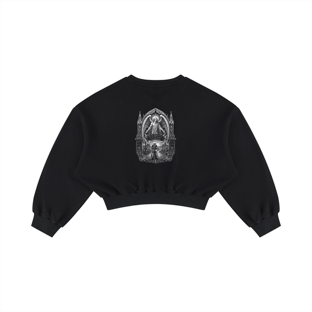 Guardian Angel Cropped Crewneck Sweatshirt