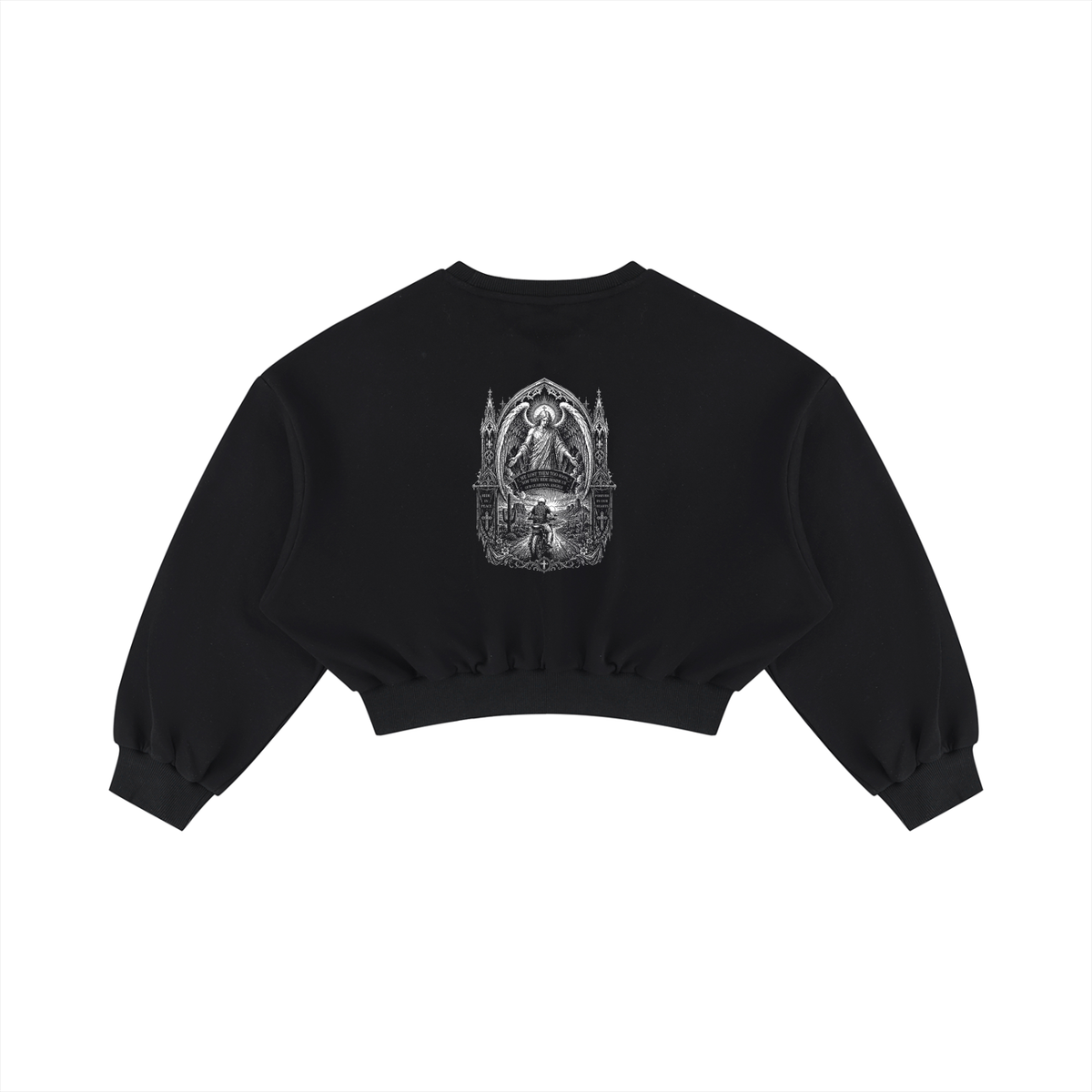 Guardian Angel Cropped Crewneck Sweatshirt