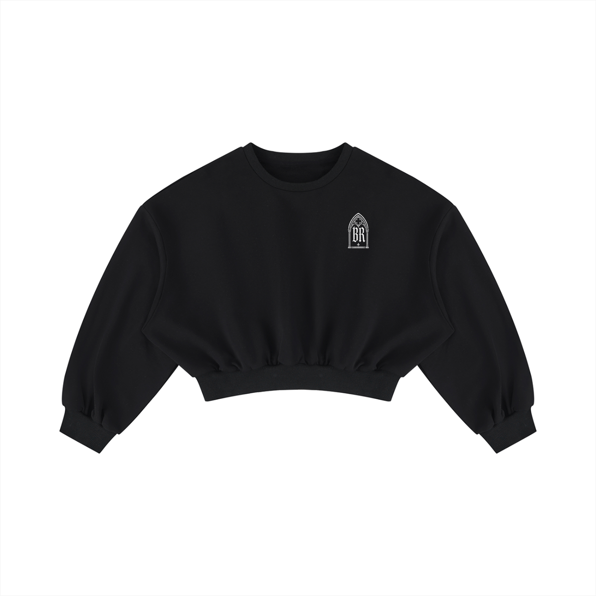 Cathedral Sentinel Boxy Cropped Crewneck Sweatshirt