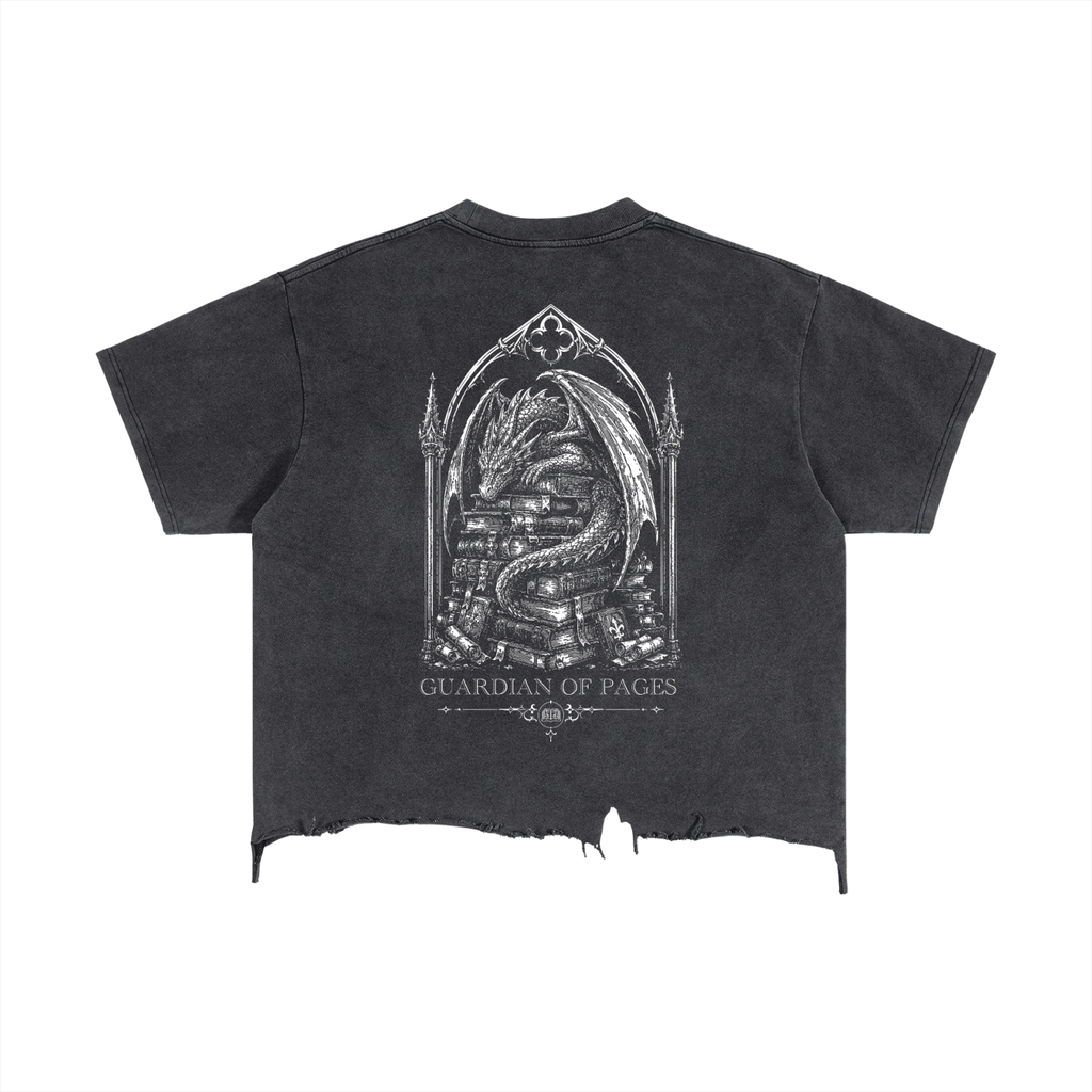 Guardian of Pages Distressed Hem T-Shirt