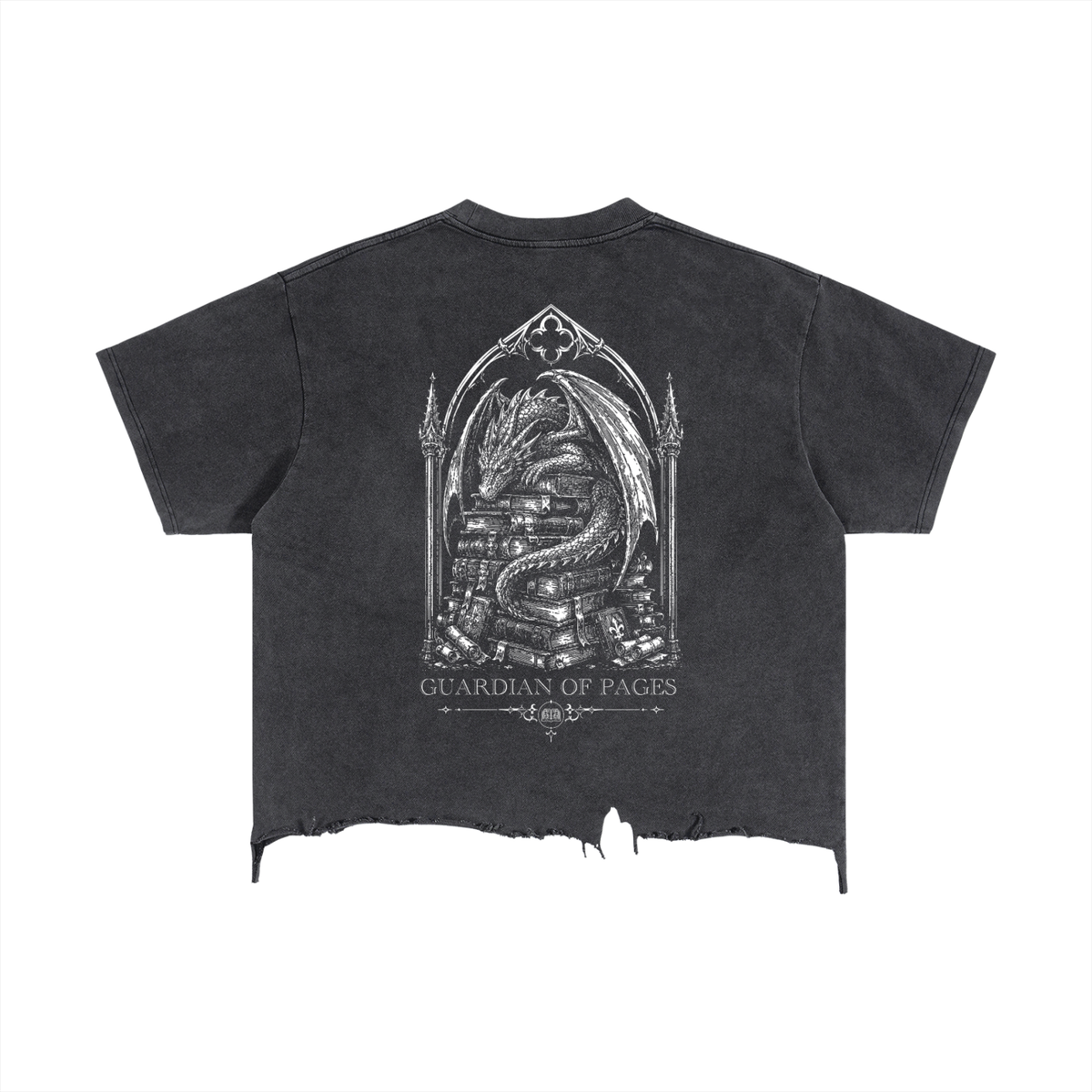 Guardian of Pages Distressed Hem T-Shirt