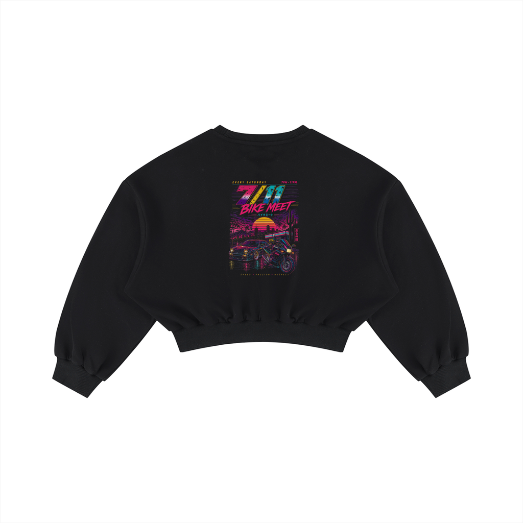 7 Eleven Boxy Cropped Crewneck Sweatshirt