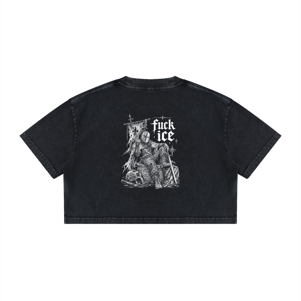 Fuck ICE  Crop T-Shirt